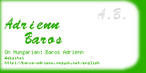 adrienn baros business card